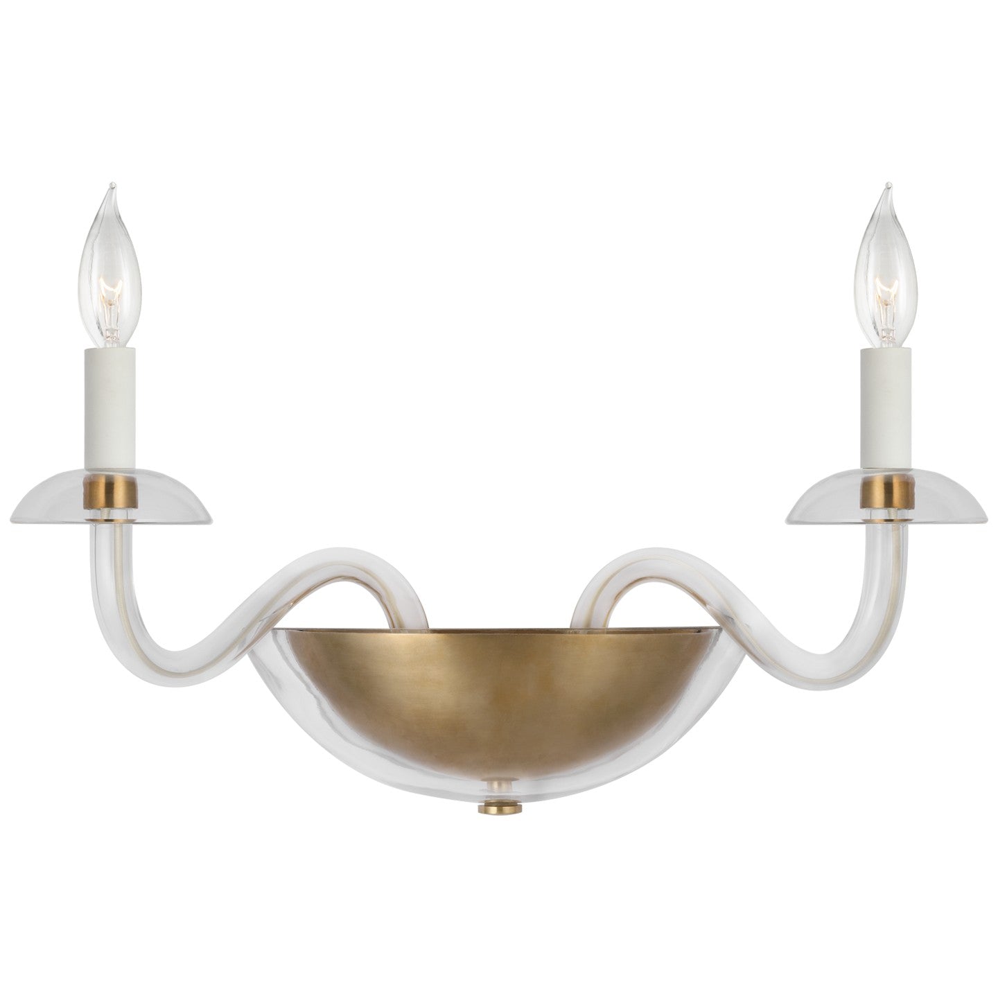 Visual Comfort Signature - PCD 2020CG/HAB - LED Wall Sconce - Brigitte - Clear Glass and Hand-Rubbed Antique Brass