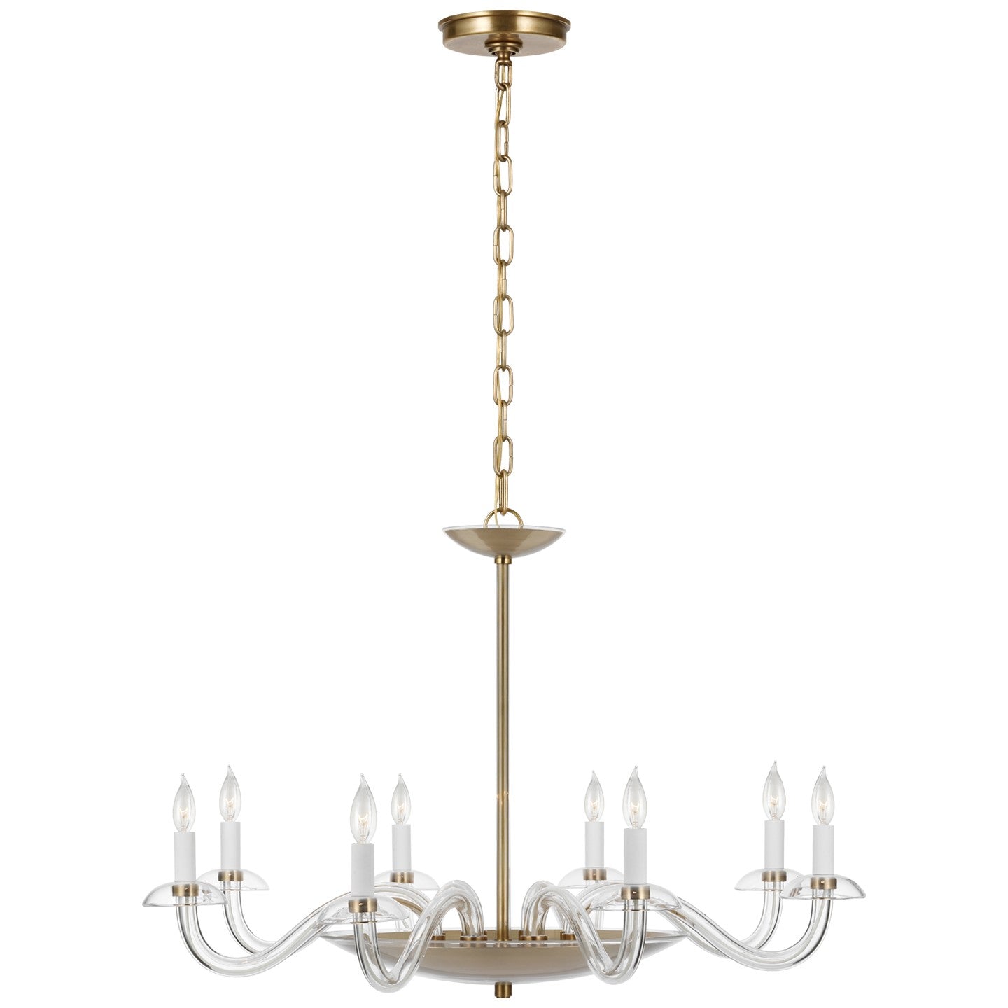 Load image into Gallery viewer, Visual Comfort Signature - PCD 5020CG/HAB - LED Chandelier - Brigitte - Clear Glass and Hand-Rubbed Antique Brass
