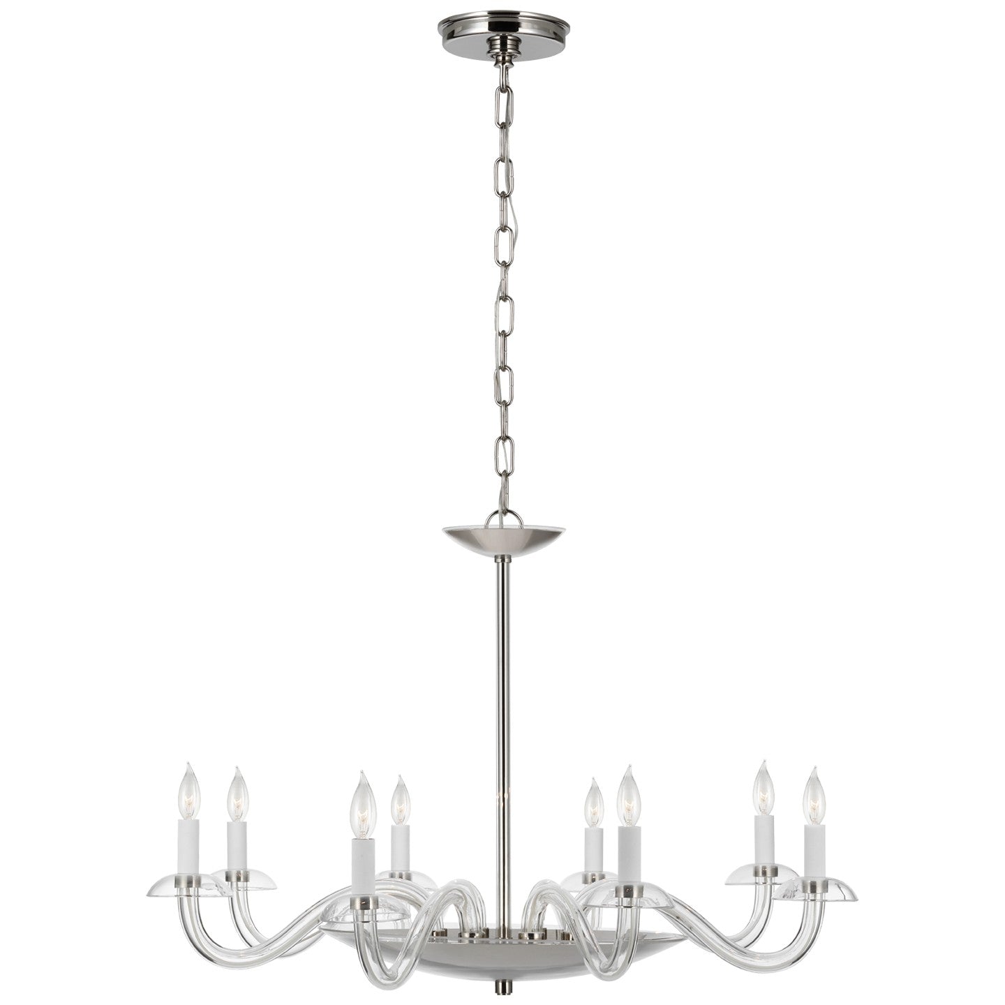 Visual Comfort Signature - PCD 5020CG/PN - LED Chandelier - Brigitte - Clear Glass and Polished Nickel