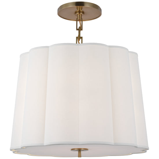 Load image into Gallery viewer, Visual Comfort Signature - BBL 5015SB-L - Five Light Hanging Lantern - Simple Scallop - Soft Brass

