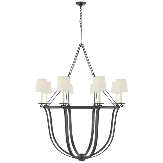 Load image into Gallery viewer, Visual Comfort Signature - CHC 1577AI-L - Eight Light Chandelier - Lancaster - Aged Iron
