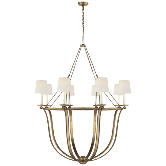 Load image into Gallery viewer, Visual Comfort Signature - CHC 1577GI-L - Eight Light Chandelier - Lancaster - Gilded Iron
