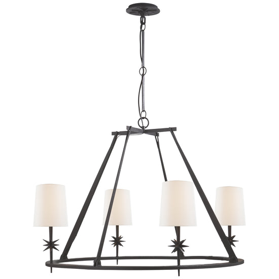 Load image into Gallery viewer, Visual Comfort Signature - S 5315BR-L - Four Light Chandelier - Etoile - Blackened Rust
