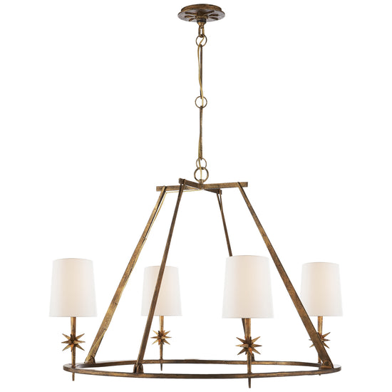Load image into Gallery viewer, Visual Comfort Signature - S 5315GI-L - Four Light Chandelier - Etoile - Gilded Iron
