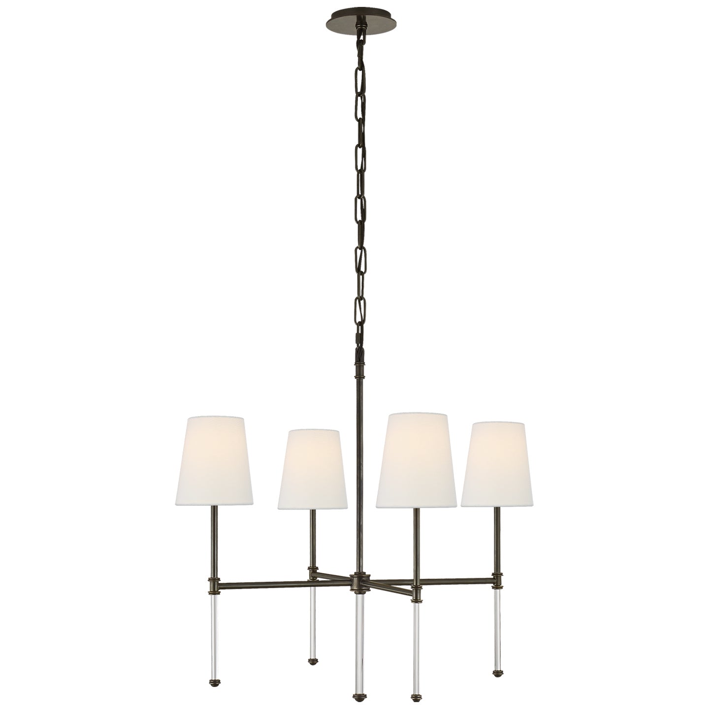 Load image into Gallery viewer, Visual Comfort Signature - SK 5050BZ-L - Four Light Chandelier - Camille - Bronze
