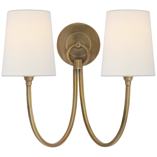 Load image into Gallery viewer, Visual Comfort Signature - TOB 2126HAB-L - Two Light Wall Sconce - Reed - Hand-Rubbed Antique Brass
