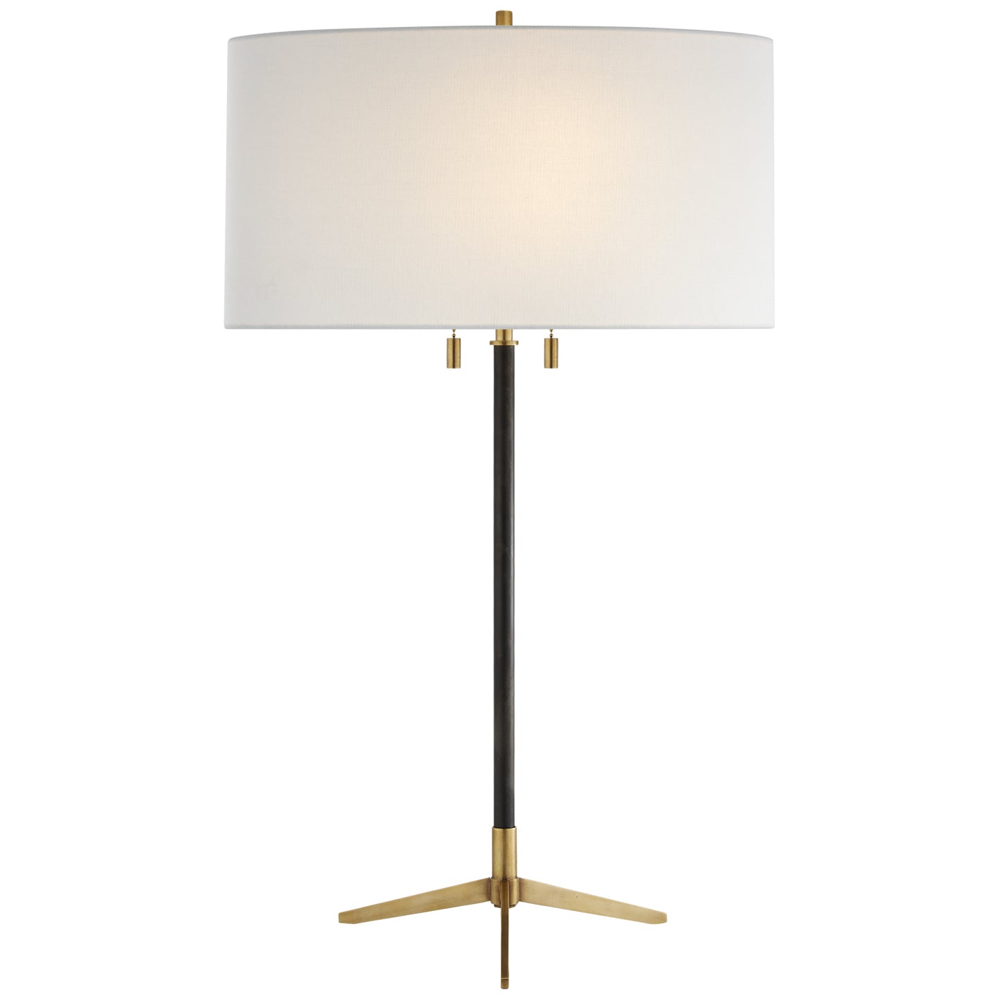 Load image into Gallery viewer, Visual Comfort Signature - TOB 3194BZ/HAB-L - Two Light Table Lamp - Caron - Bronze with Antique Brass

