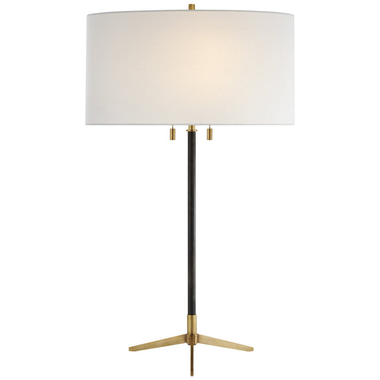 Load image into Gallery viewer, Visual Comfort Signature - TOB 3194BZ/HAB-L - Two Light Table Lamp - Caron - Bronze with Antique Brass
