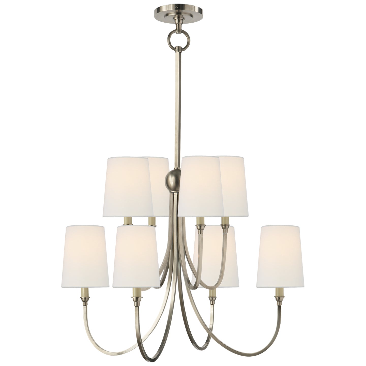 Load image into Gallery viewer, Visual Comfort Signature - TOB 5010AN-L - Eight Light Chandelier - Reed - Antique Nickel
