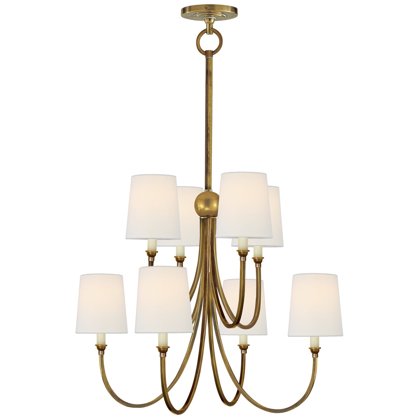 Load image into Gallery viewer, Visual Comfort Signature - TOB 5010HAB-L - Eight Light Chandelier - Reed - Hand-Rubbed Antique Brass
