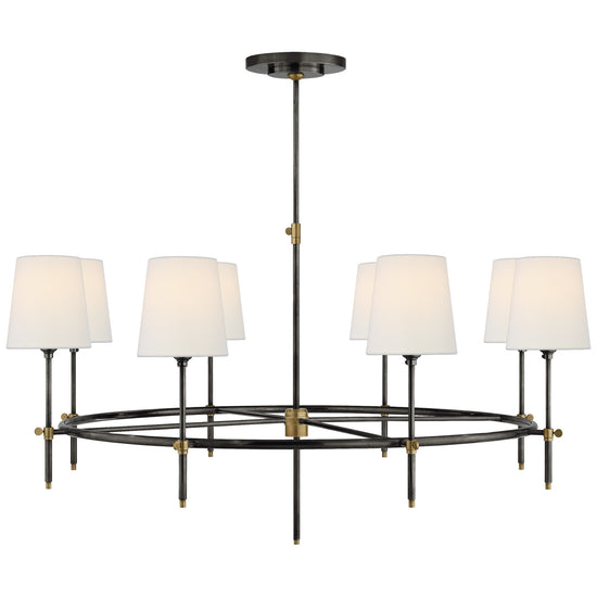 Visual Comfort Signature - TOB 5024BZ/HAB-L - Eight Light Chandelier - Bryant - Bronze and Hand-Rubbed Antique Brass