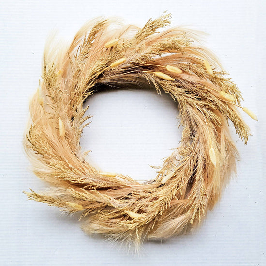 Load image into Gallery viewer, Artificial Pampas BoHo Wreath
