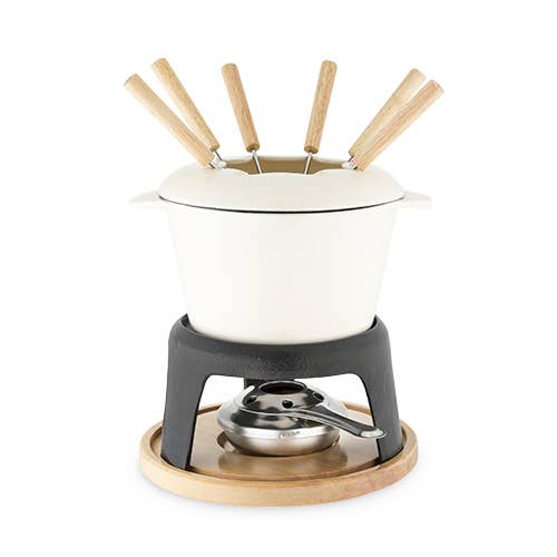 Rustic Farmhouse: Cast Iron Fondue Set by Twine - Curated Home Decor