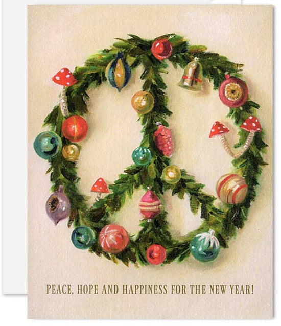 Peace Wreath Card - Curated Home Decor