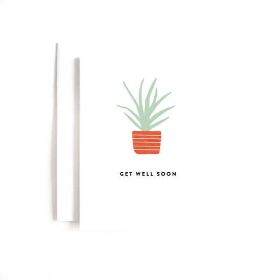 Get Well Soon Plant Card - Curated Home Decor