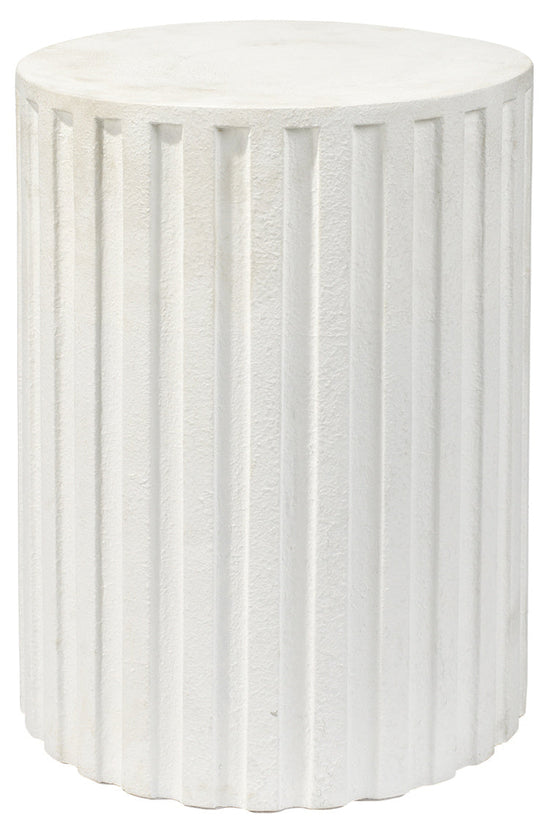 Fluted Column Side Table -d - Curated Home Decor