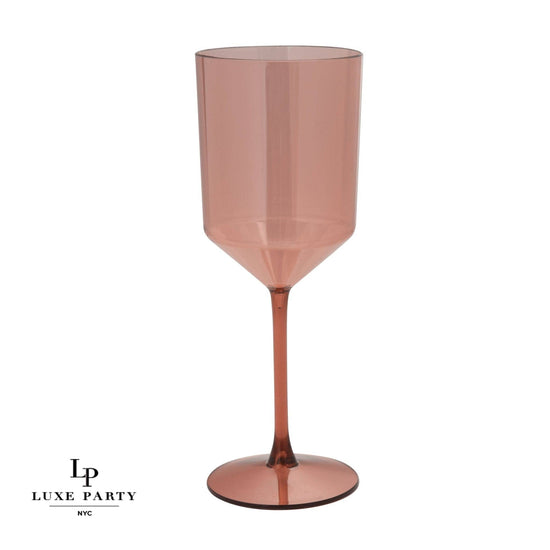 Upscale Rose Reusable Plastic Wine Cups | 4 Cups