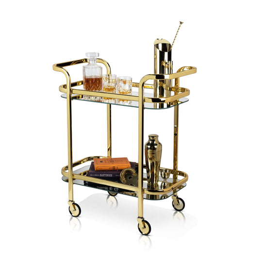 Belmont: Gold Bar Cart (VISKI) - Curated Home Decor