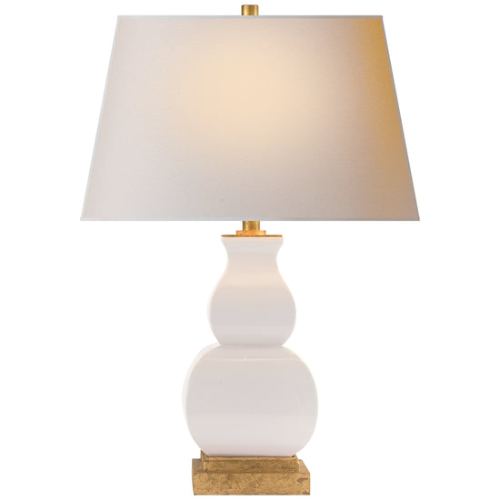 Load image into Gallery viewer, Visual Comfort Signature - CHA 8627IC-NP - One Light Table Lamp - Fang Gourd - Ivory Crackle Ceramic
