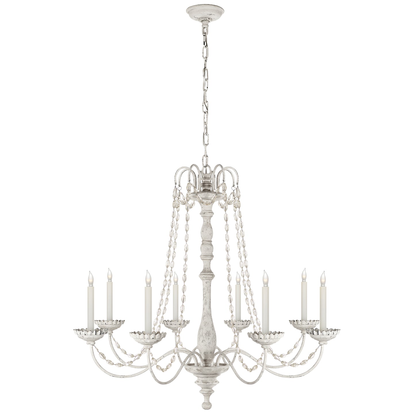 Load image into Gallery viewer, Visual Comfort Signature - CHC 1548BW-SG - Eight Light Chandelier - Flanders - Belgian White
