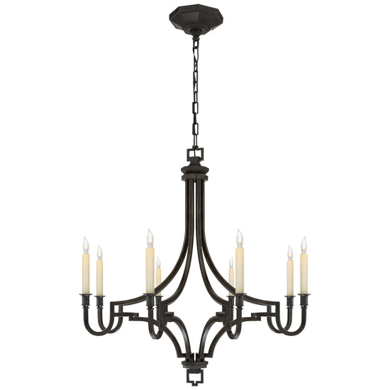 Load image into Gallery viewer, Visual Comfort Signature - CHC 1561AI - Eight Light Chandelier - Mykonos - Aged Iron
