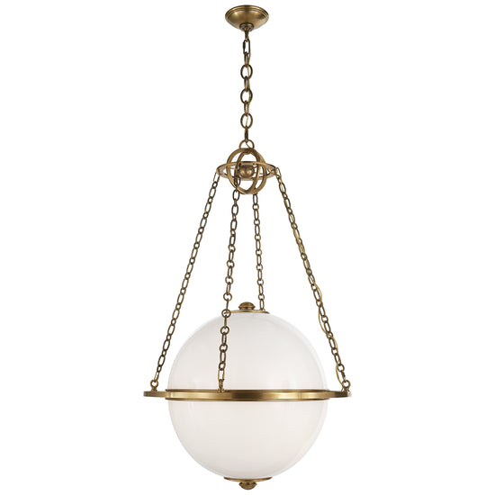 Load image into Gallery viewer, Visual Comfort Signature - CHC 2135AB-WG - Two Light Lantern - Modern Globe - Antique-Burnished Brass
