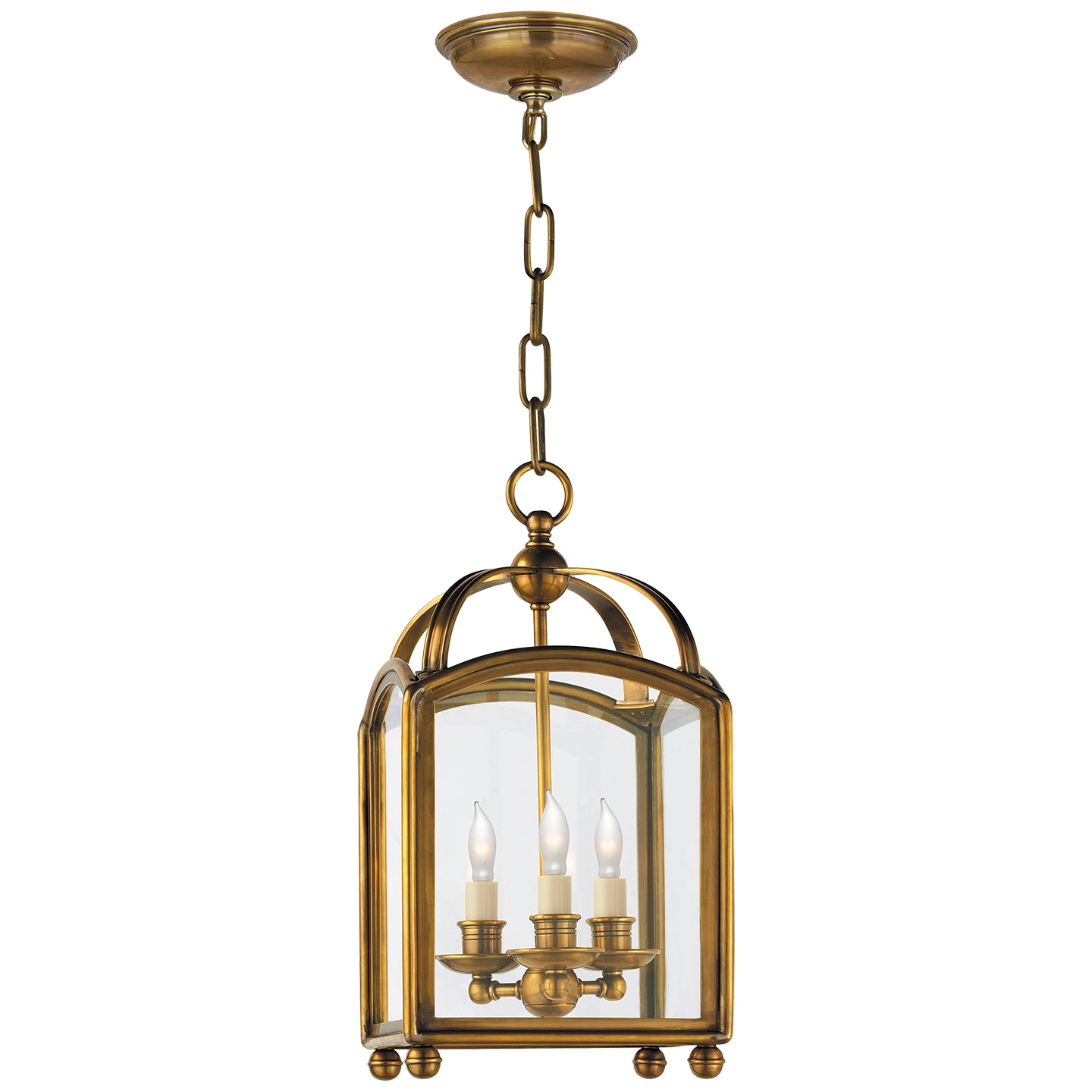 Visual Comfort Signature - CHC 3420AB - Three Light Lantern - Arch Top - Antique-Burnished Brass