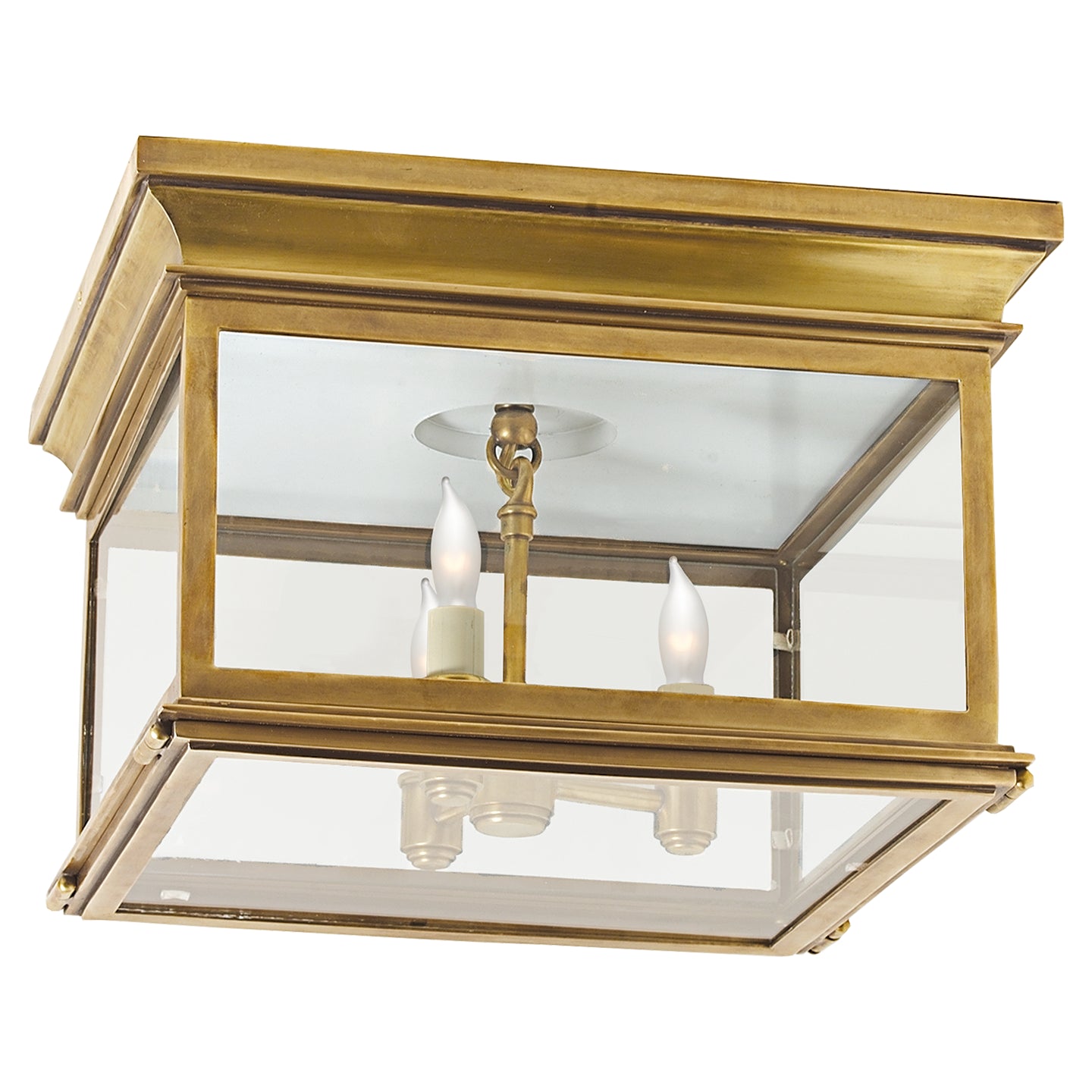 Load image into Gallery viewer, Visual Comfort Signature - CHC 4129AB-CG - Three Light Flush Mount - Club Square - Antique-Burnished Brass
