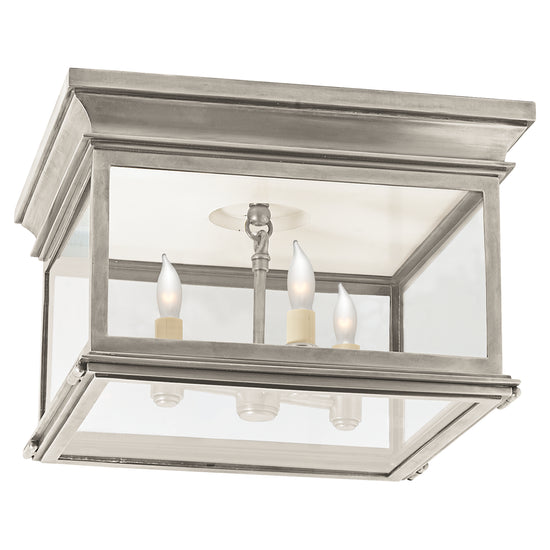 Load image into Gallery viewer, Visual Comfort Signature - CHC 4129AN-CG - Three Light Flush Mount - Club Square - Antique Nickel
