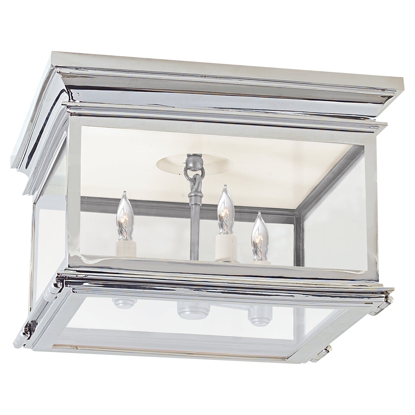 Load image into Gallery viewer, Visual Comfort Signature - CHC 4129PN-CG - Three Light Flush Mount - Club Square - Polished Nickel
