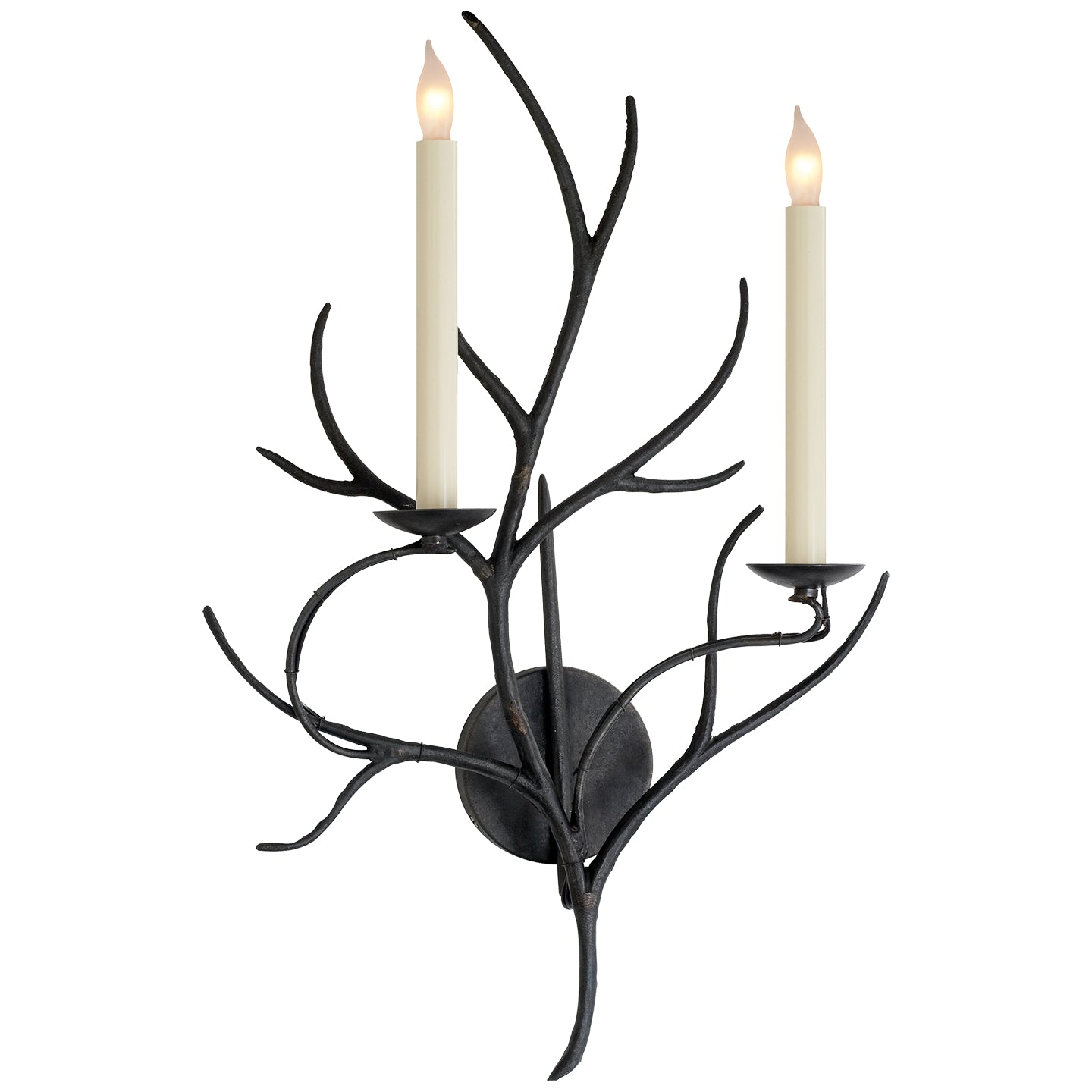 Visual Comfort Signature - CHD 2470AI - Two Light Wall Sconce - Branch - Aged Iron
