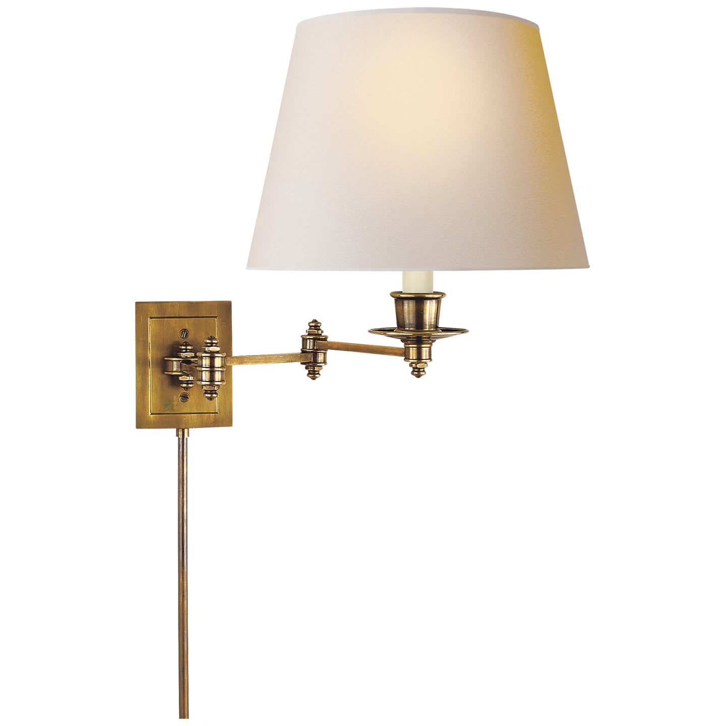 Visual Comfort Signature - S 2000HAB-NP - One Light Wall Sconce - Swing Arm Sconce - Hand-Rubbed Antique Brass