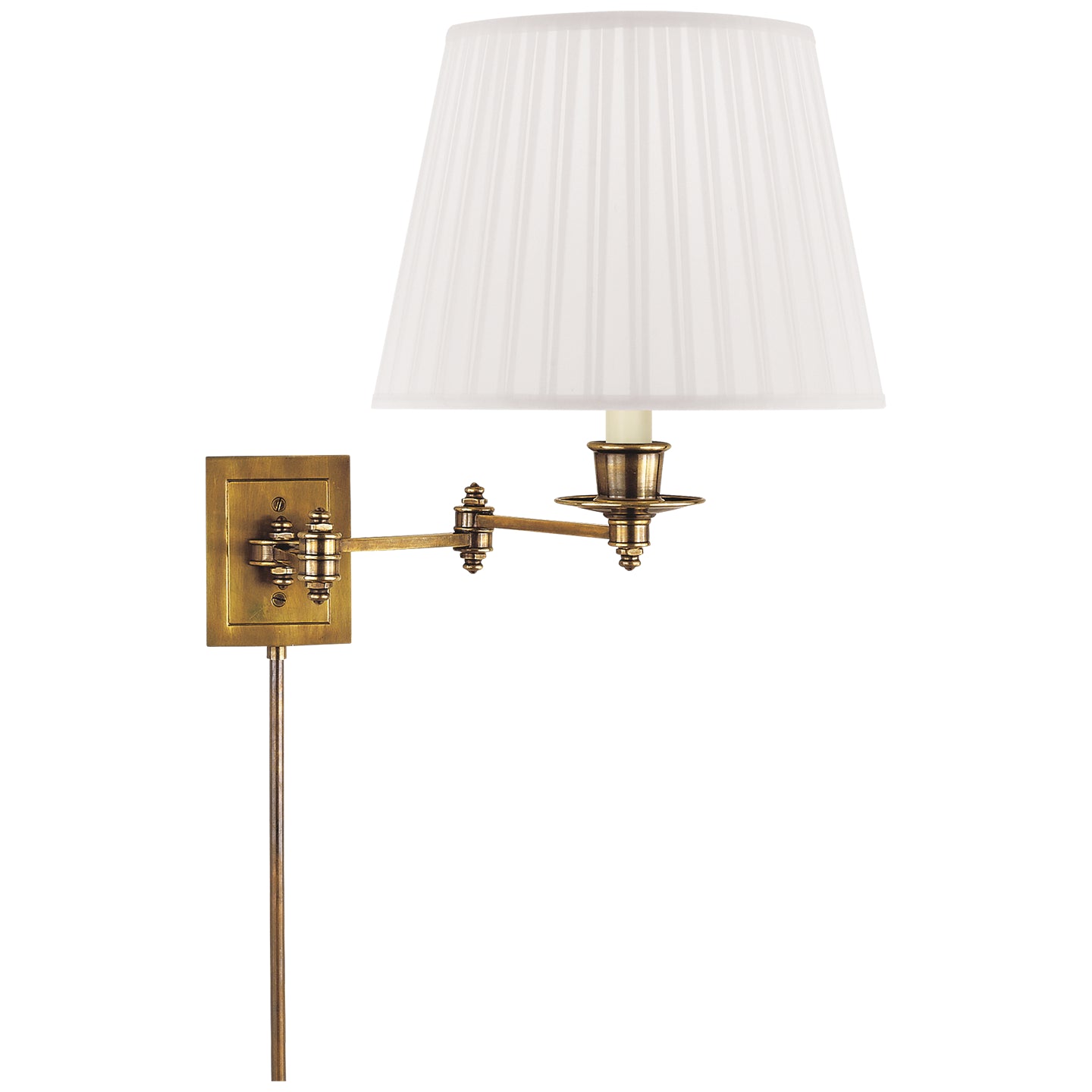 Load image into Gallery viewer, Visual Comfort Signature - S 2000HAB-S - One Light Swing Arm Wall Lamp - Swing Arm Sconce - Hand-Rubbed Antique Brass
