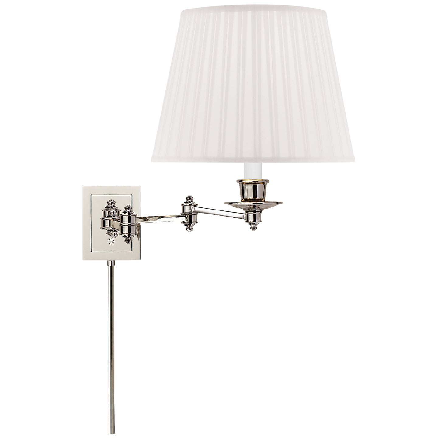 Load image into Gallery viewer, Visual Comfort Signature - S 2000PN-S - One Light Swing Arm Wall Lamp - Swing Arm Sconce - Polished Nickel
