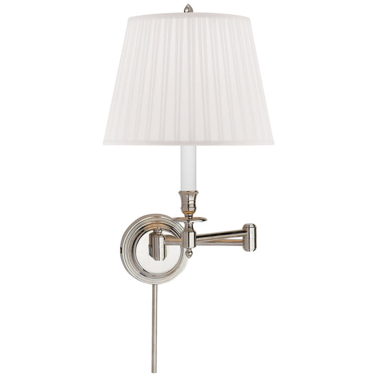 Load image into Gallery viewer, Visual Comfort Signature - S 2010PN-S - One Light Swing Arm Wall Lamp - Candle Stick - Polished Nickel
