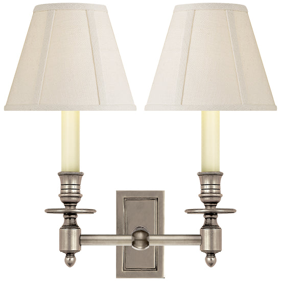 Visual Comfort Signature - S 2212AN-L - Two Light Wall Sconce - French Library - Antique Nickel