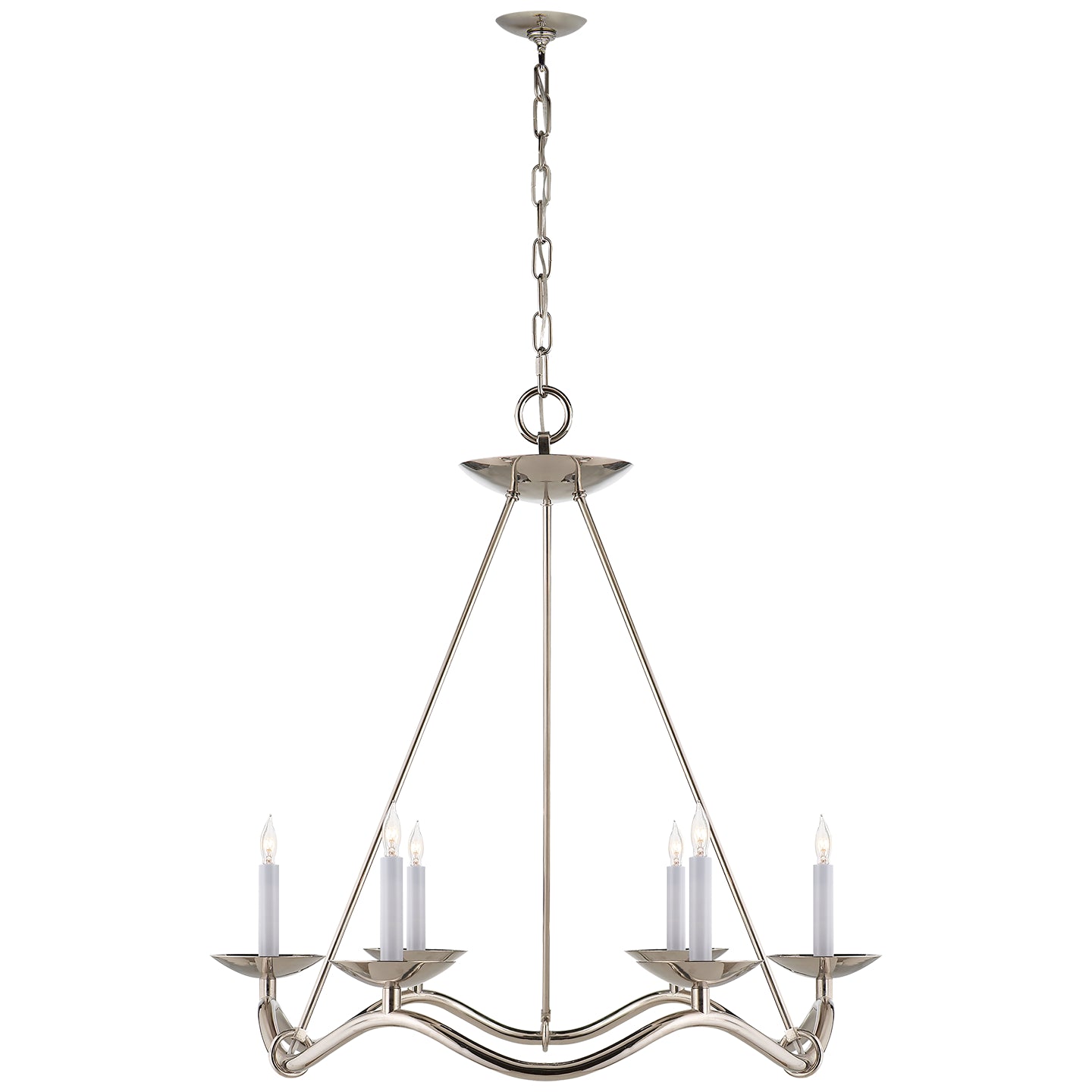 Load image into Gallery viewer, Visual Comfort Signature - S 5040PN - Six Light Chandelier - Choros - Polished Nickel
