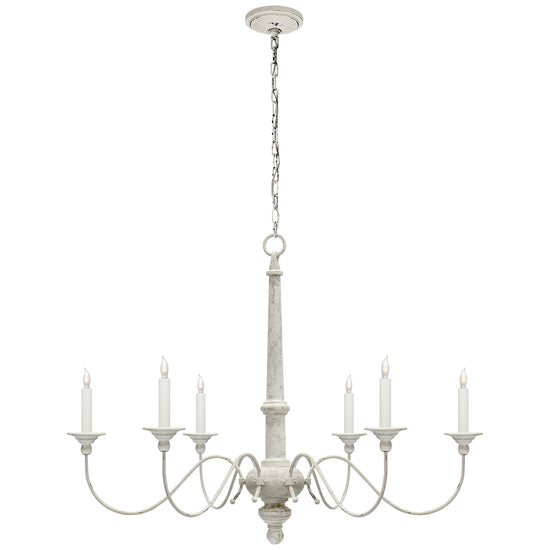 Load image into Gallery viewer, Visual Comfort Signature - S 5211BW - Six Light Chandelier - Country Chandelier - Belgian White
