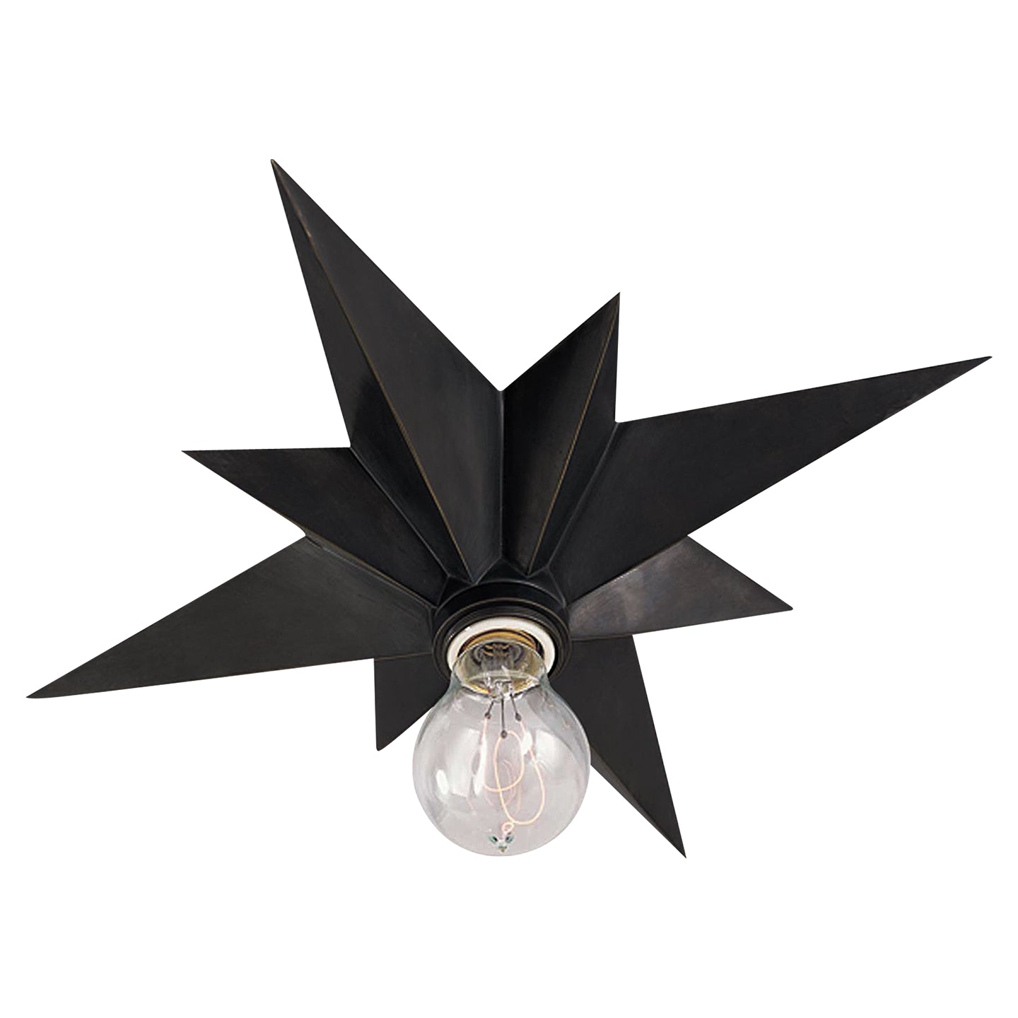 Load image into Gallery viewer, Visual Comfort Signature - SC 4000BZ - One Light Flush Mount - Star - Bronze
