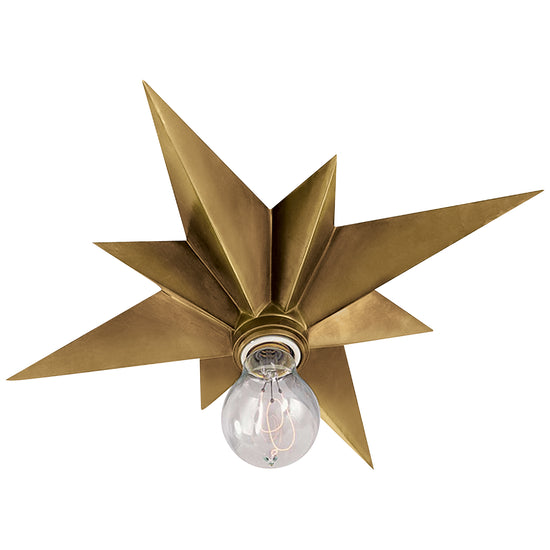 Load image into Gallery viewer, Visual Comfort Signature - SC 4000HAB - One Light Flush Mount - Star - Hand-Rubbed Antique Brass
