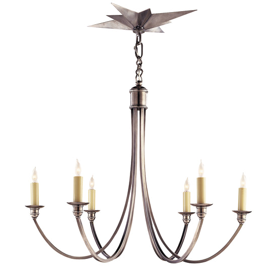 Load image into Gallery viewer, Visual Comfort Signature - SC 5001AS - Six Light Chandelier - Venetian - Antique Silver
