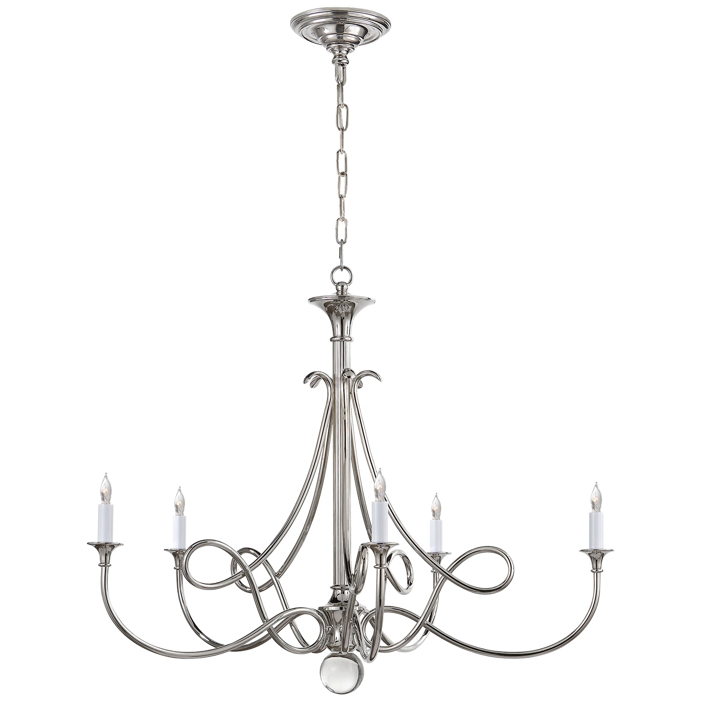 Load image into Gallery viewer, Visual Comfort Signature - SC 5005PN - Five Light Chandelier - Double Twist - Polished Nickel
