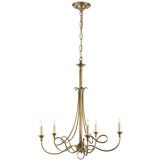 Load image into Gallery viewer, Visual Comfort Signature - SC 5015HAB - Five Light Chandelier - DOUBLE Twist - Hand-Rubbed Antique Brass
