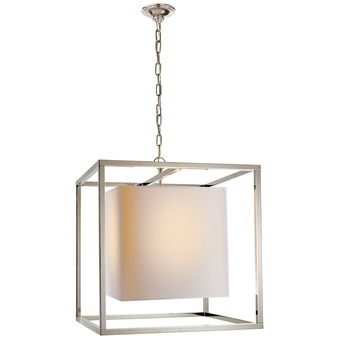 Load image into Gallery viewer, Visual Comfort Signature - SC 5160PN - Two Light Lantern - CAGED - Polished Nickel
