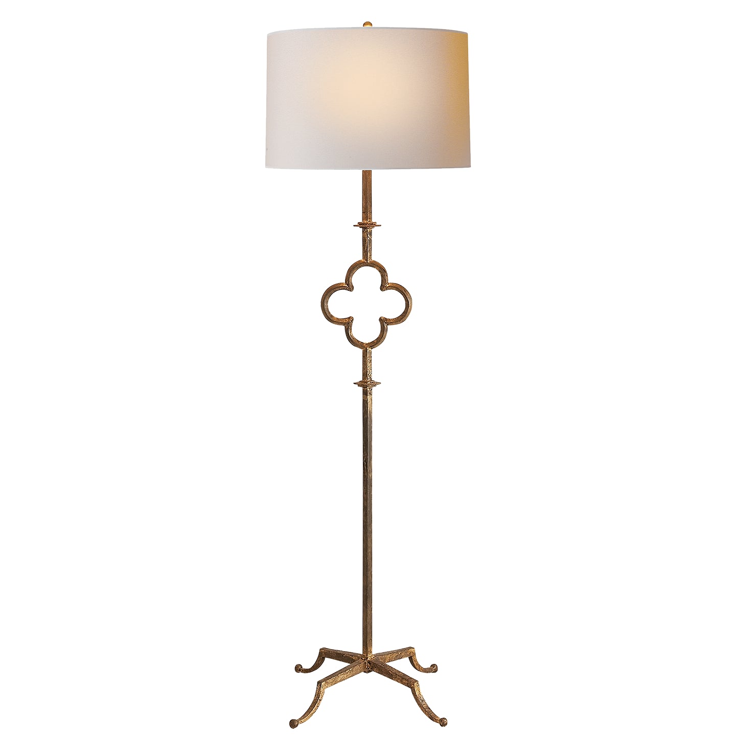 Visual Comfort Signature - SK 1500GI-L - Two Light Floor Lamp - Quatrefoil - Gilded Iron