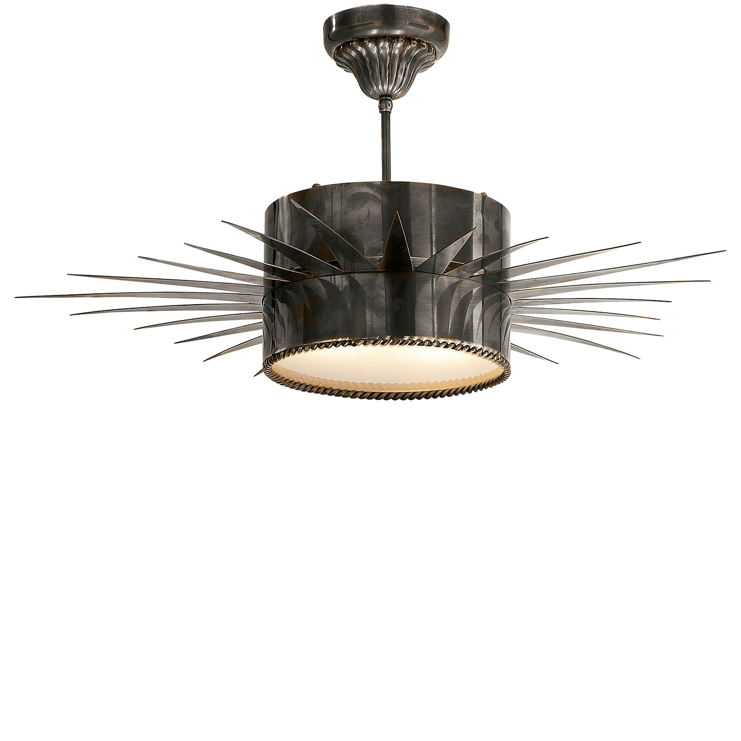 Load image into Gallery viewer, Visual Comfort Signature - SK 5202BZ - Two Light Semi Flush Mount - Soleil - Bronze
