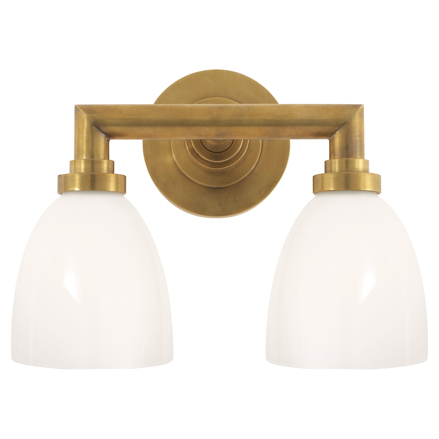 Load image into Gallery viewer, Visual Comfort Signature - SL 2842HAB-WG - Two Light Bath Sconce - Wilton - Hand-Rubbed Antique Brass
