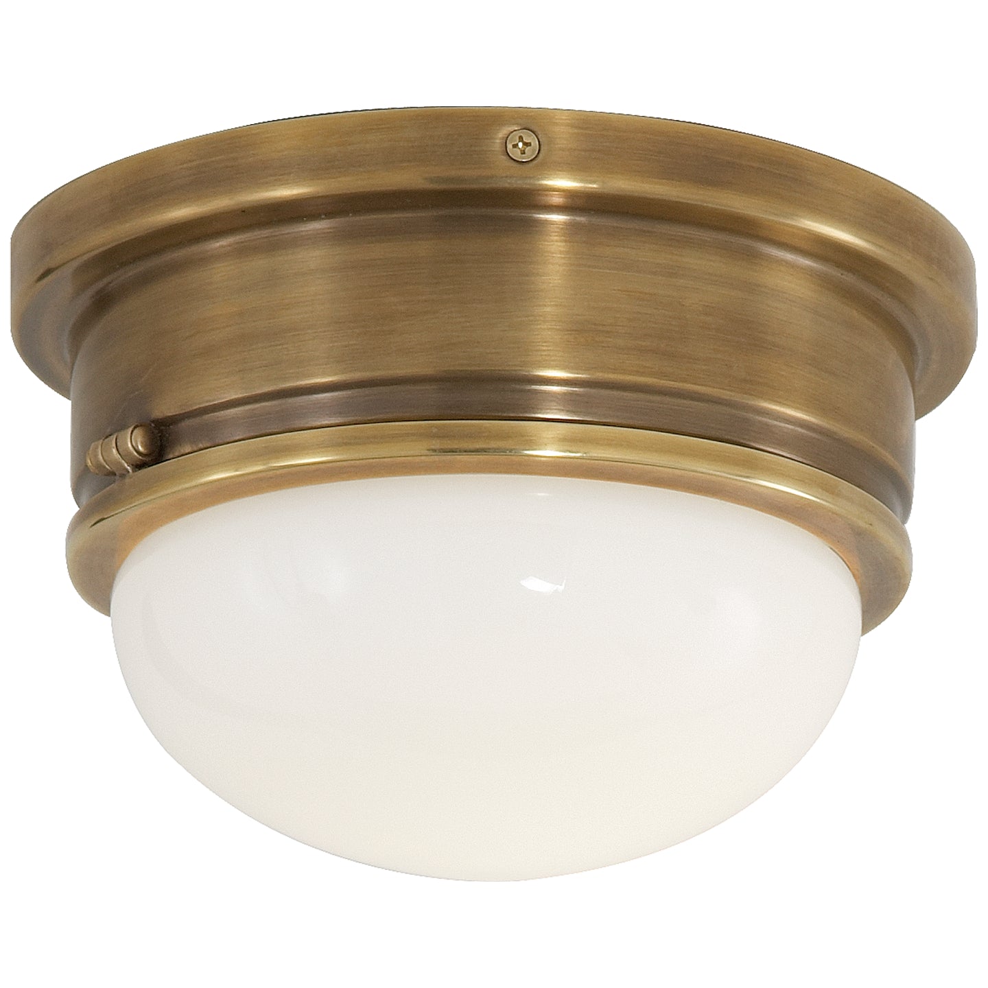Load image into Gallery viewer, Visual Comfort Signature - SL 4001HAB-WG - One Light Flush Mount - Marine - Hand-Rubbed Antique Brass

