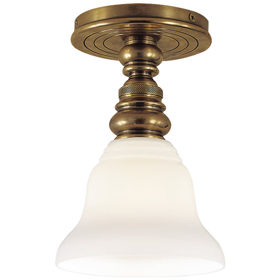 Visual Comfort Signature - SL 5001HAB/SLEG-WG - One Light Flush Mount - Boston - Hand-Rubbed Antique Brass