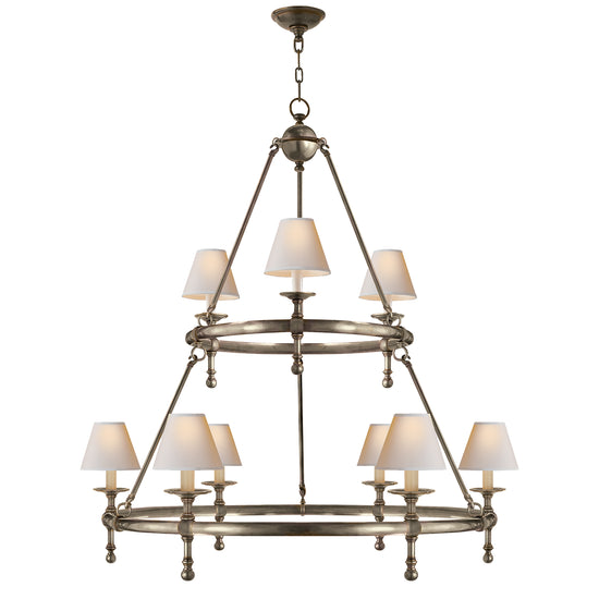 Load image into Gallery viewer, Visual Comfort Signature - SL 5813AN-NP - Nine Light Chandelier - Classic - Antique Nickel

